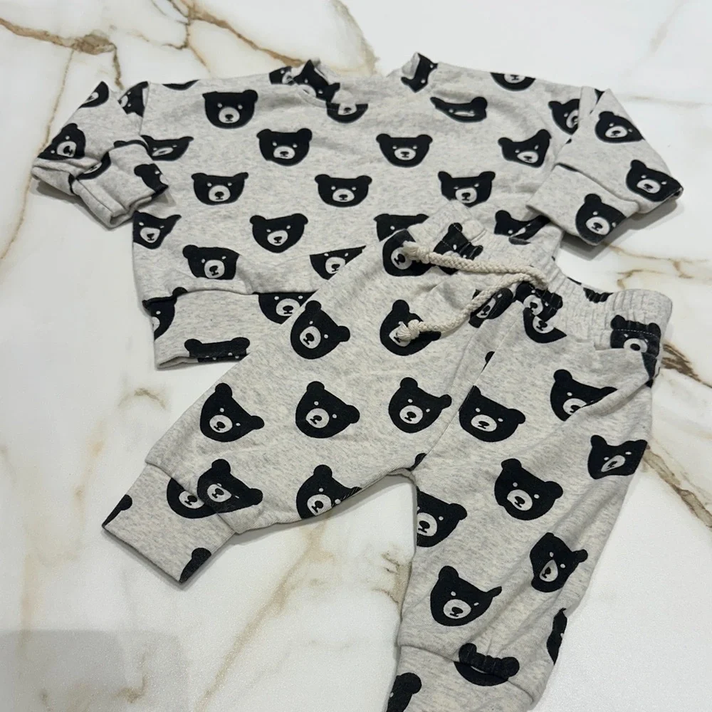 Little One Shop Cozy Bear Print Kids Pajamas